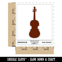 Violin Music Instrument Silhouette Waterproof Vinyl Phone Tablet Laptop Water Bottle Sticker Set - 5 Pack