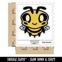 Cute Bee Happy Waterproof Vinyl Phone Tablet Laptop Water Bottle Sticker Set - 5 Pack