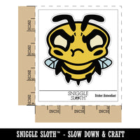 Cute Bee Mad Grumpy Waterproof Vinyl Phone Tablet Laptop Water Bottle Sticker Set - 5 Pack