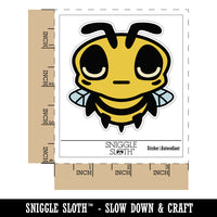 Cute Bee Sleepy Waterproof Vinyl Phone Tablet Laptop Water Bottle Sticker Set - 5 Pack