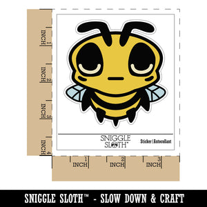 Cute Bee Sleepy Waterproof Vinyl Phone Tablet Laptop Water Bottle Sticker Set - 5 Pack