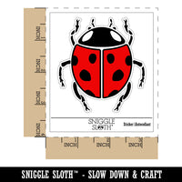 Ladybug Drawing Waterproof Vinyl Phone Tablet Laptop Water Bottle Sticker Set - 5 Pack