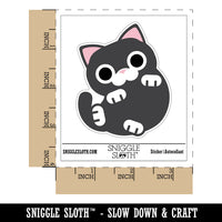 Round Cat Playful Waterproof Vinyl Phone Tablet Laptop Water Bottle Sticker Set - 5 Pack