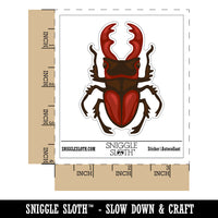 Stag Beetle Waterproof Vinyl Phone Tablet Laptop Water Bottle Sticker Set - 5 Pack