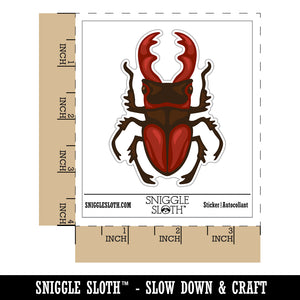 Stag Beetle Waterproof Vinyl Phone Tablet Laptop Water Bottle Sticker Set - 5 Pack