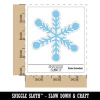 Snowflake Doodle Winter Waterproof Vinyl Phone Tablet Laptop Water Bottle Sticker Set - 5 Pack