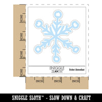 Snowflake Sketch Winter Waterproof Vinyl Phone Tablet Laptop Water Bottle Sticker Set - 5 Pack