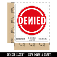 Denied Circle Waterproof Vinyl Phone Tablet Laptop Water Bottle Sticker Set - 5 Pack