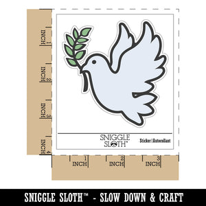 Peace Dove with Olive Branch Waterproof Vinyl Phone Tablet Laptop Water Bottle Sticker Set - 5 Pack