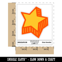 Star with Shadow Excellent Doodle Waterproof Vinyl Phone Tablet Laptop Water Bottle Sticker Set - 5 Pack