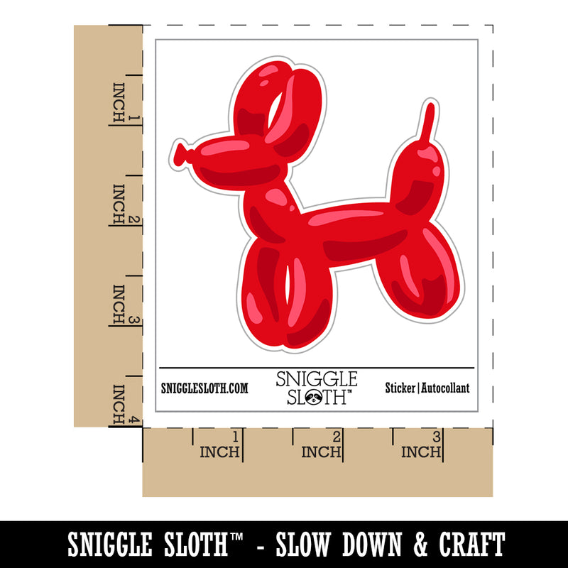 Balloon Animal Dog Waterproof Vinyl Phone Tablet Laptop Water Bottle Sticker Set - 5 Pack