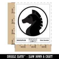 Chess Piece Black Knight Waterproof Vinyl Phone Tablet Laptop Water Bottle Sticker Set - 5 Pack