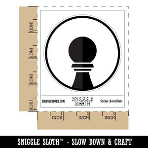 Chess Piece Black Pawn Waterproof Vinyl Phone Tablet Laptop Water Bottle Sticker Set - 5 Pack