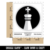 Chess Piece White King Waterproof Vinyl Phone Tablet Laptop Water Bottle Sticker Set - 5 Pack