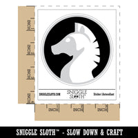 Chess Piece White Knight Waterproof Vinyl Phone Tablet Laptop Water Bottle Sticker Set - 5 Pack