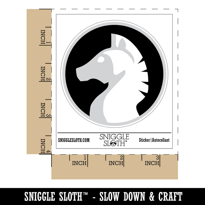 Chess Piece White Knight Waterproof Vinyl Phone Tablet Laptop Water Bottle Sticker Set - 5 Pack