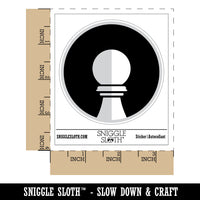 Chess Piece White Pawn Waterproof Vinyl Phone Tablet Laptop Water Bottle Sticker Set - 5 Pack