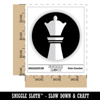 Chess Piece White Queen Waterproof Vinyl Phone Tablet Laptop Water Bottle Sticker Set - 5 Pack