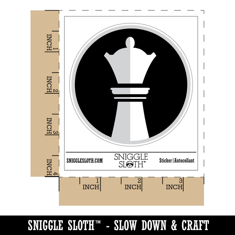 Chess Piece White Queen Waterproof Vinyl Phone Tablet Laptop Water Bottle Sticker Set - 5 Pack