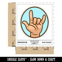 I Love You Hand Sign Language Waterproof Vinyl Phone Tablet Laptop Water Bottle Sticker Set - 5 Pack