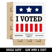 I Voted Stars and Stripes Patriotic Waterproof Vinyl Phone Tablet Laptop Water Bottle Sticker Set - 5 Pack