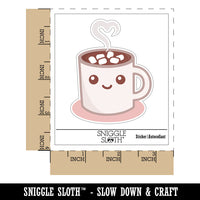 Cute Kawaii Hot Chocolate Waterproof Vinyl Phone Tablet Laptop Water Bottle Sticker Set - 5 Pack