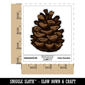 Realistic Pinecone Pine Cone Waterproof Vinyl Phone Tablet Laptop Water Bottle Sticker Set - 5 Pack