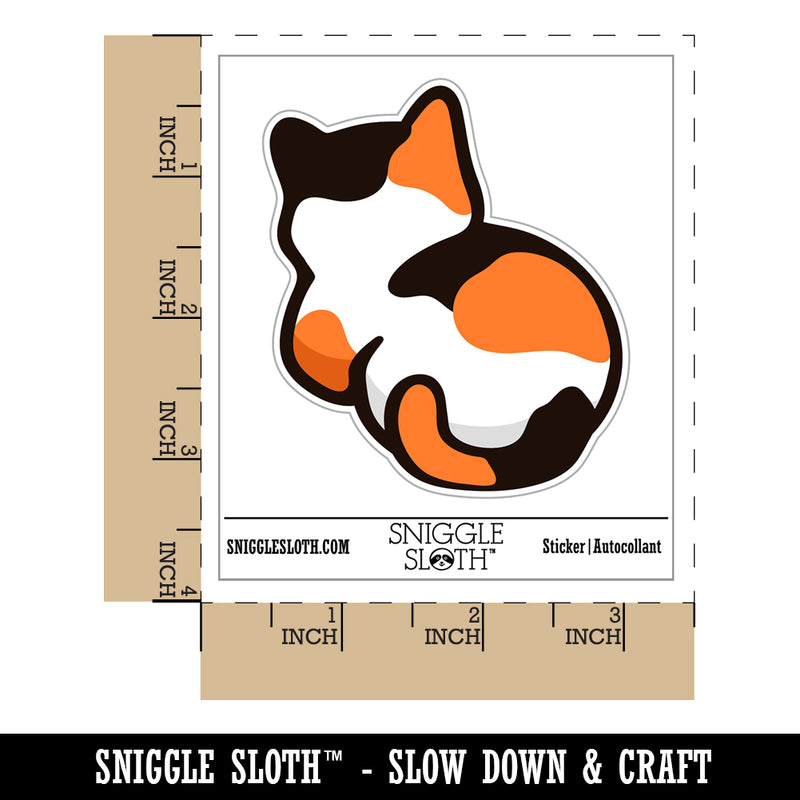 Cat Backside Waterproof Vinyl Phone Tablet Laptop Water Bottle Sticker Set - 5 Pack