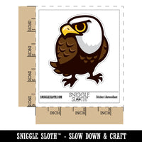 Cute and Grumpy Bald Eagle Waterproof Vinyl Phone Tablet Laptop Water Bottle Sticker Set - 5 Pack