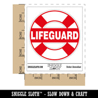 Lifeguard Lifesaver Buoy Waterproof Vinyl Phone Tablet Laptop Water Bottle Sticker Set - 5 Pack