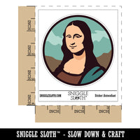 Mona Lisa Painting by Leonardo Da Vinci Waterproof Vinyl Phone Tablet Laptop Water Bottle Sticker Set - 5 Pack