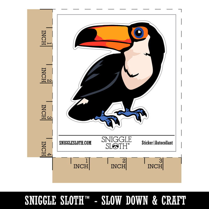 Curious Toco Toucan Bird Waterproof Vinyl Phone Tablet Laptop Water Bottle Sticker Set - 5 Pack