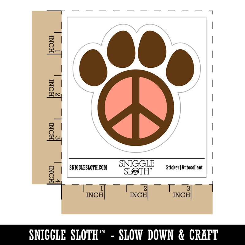 Paw Print Dog Cat Peace Sign Waterproof Vinyl Phone Tablet Laptop Water Bottle Sticker Set - 5 Pack