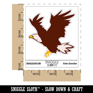 Patriotic American Bald Eagle Flying Waterproof Vinyl Phone Tablet Laptop Water Bottle Sticker Set - 5 Pack