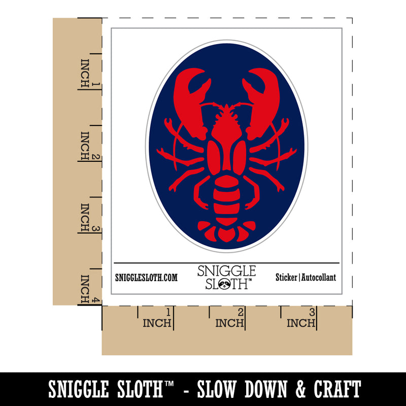 Maine Lobster Seafood Crustacean Waterproof Vinyl Phone Tablet Laptop Water Bottle Sticker Set - 5 Pack