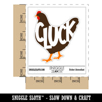 Chicken Hen Cluck Farm Animal Waterproof Vinyl Phone Tablet Laptop Water Bottle Sticker Set - 5 Pack