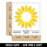 Summer Sunflower Monogram Center Waterproof Vinyl Phone Tablet Laptop Water Bottle Sticker Set - 5 Pack