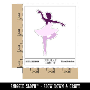 Ballerina Dancer in Tutu On Pointe Waterproof Vinyl Phone Tablet Laptop Water Bottle Sticker Set - 5 Pack