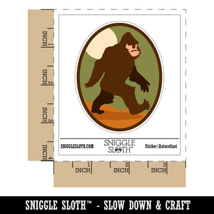 Bigfoot Sasquatch Mythical Creature Cryptid Waterproof Vinyl Phone Tablet Laptop Water Bottle Sticker Set - 5 Pack