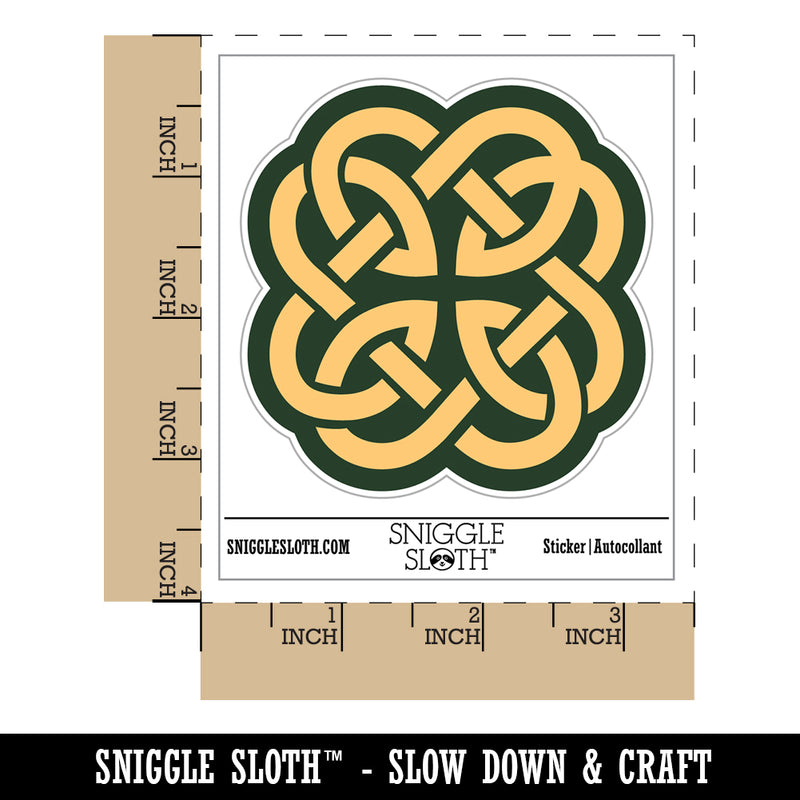 Clover Irish Celtic Knot Waterproof Vinyl Phone Tablet Laptop Water Bottle Sticker Set - 5 Pack