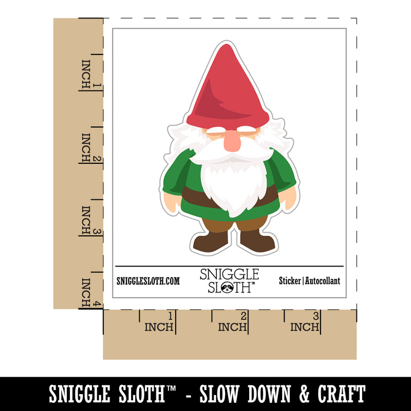 Whimsical Little Garden Gnome Waterproof Vinyl Phone Tablet Laptop Water Bottle Sticker Set - 5 Pack