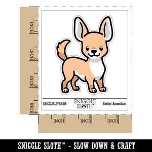 Chihuahua Standing Dog Waterproof Vinyl Phone Tablet Laptop Water Bottle Sticker Set - 5 Pack