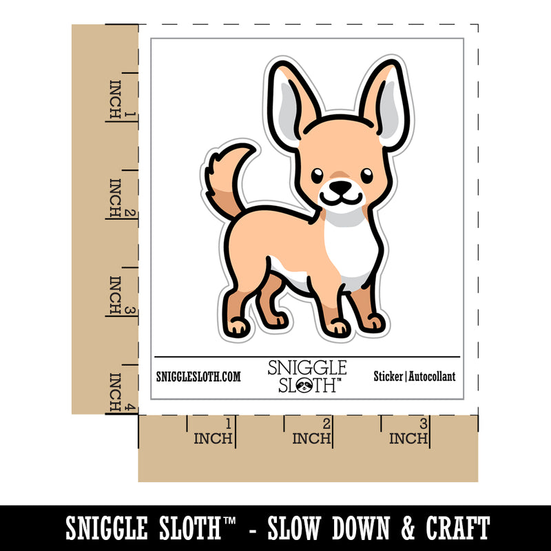 Chihuahua Standing Dog Waterproof Vinyl Phone Tablet Laptop Water Bottle Sticker Set - 5 Pack