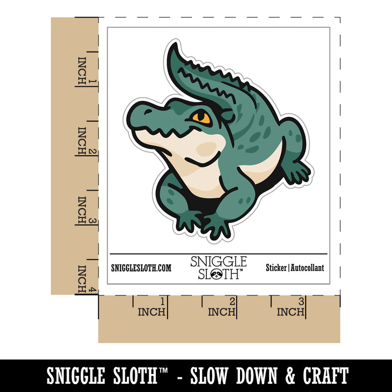 Crocodile Alligator Cute Waterproof Vinyl Phone Tablet Laptop Water Bottle Sticker Set - 5 Pack