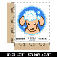 Dog Wash Bubble Bath Waterproof Vinyl Phone Tablet Laptop Water Bottle Sticker Set - 5 Pack