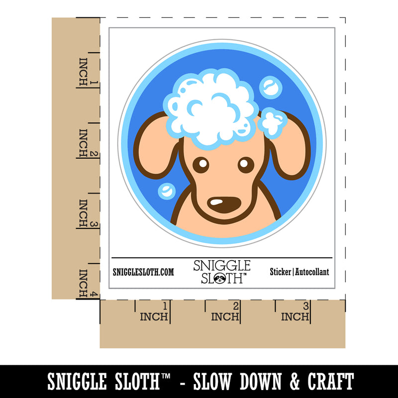 Dog Wash Bubble Bath Waterproof Vinyl Phone Tablet Laptop Water Bottle Sticker Set - 5 Pack