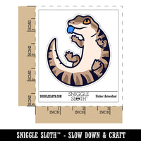 Fat Cute Blue Tongued Skink Lizard Reptile Waterproof Vinyl Phone Tablet Laptop Water Bottle Sticker Set - 5 Pack