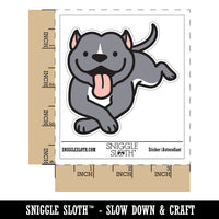 Pit Bull Happy Laying Down Dog Waterproof Vinyl Phone Tablet Laptop Water Bottle Sticker Set - 5 Pack