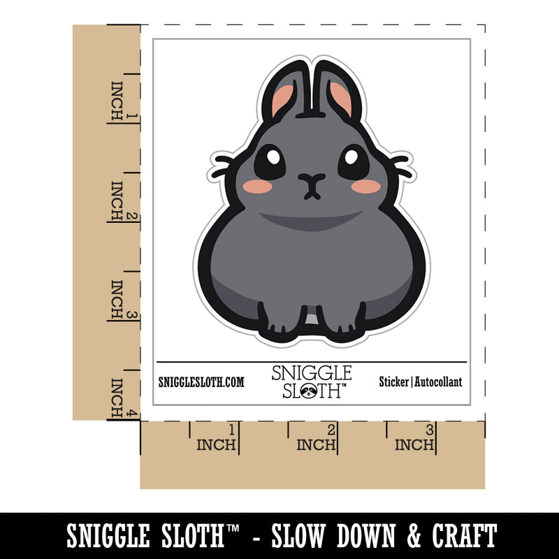 Pygmy Rabbit Bunny Cute Waterproof Vinyl Phone Tablet Laptop Water Bottle Sticker Set - 5 Pack