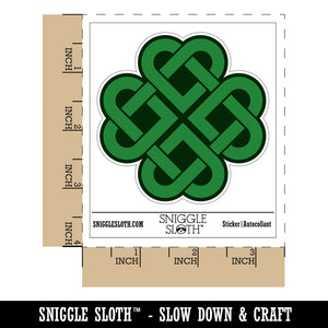 Celtic Shamrock Knot Silhouette Waterproof Vinyl Phone Tablet Laptop Water Bottle Sticker Set - 5 Pack